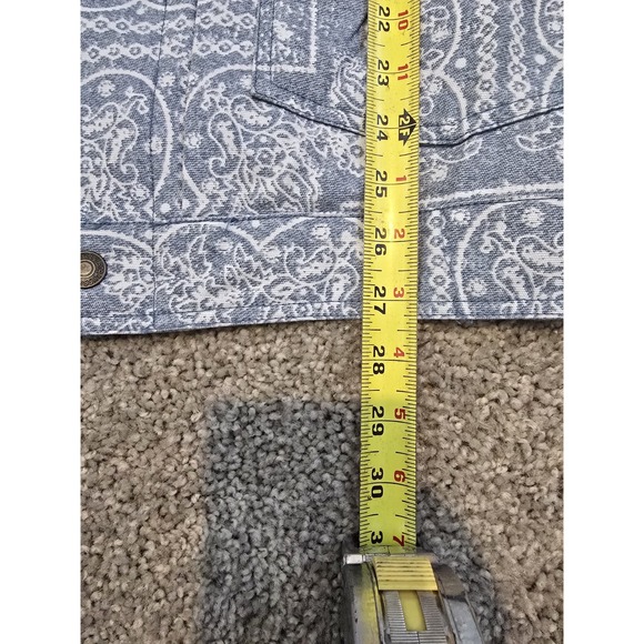 Levi's Lightweight Trucker Shirt Jacket Denim Light Blue Bandana Men's Size XL - Picture 14 of 16